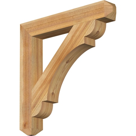 Olympic Craftsman Rough Sawn Bracket, Western Red Cedar, 4W X 28D X 28H